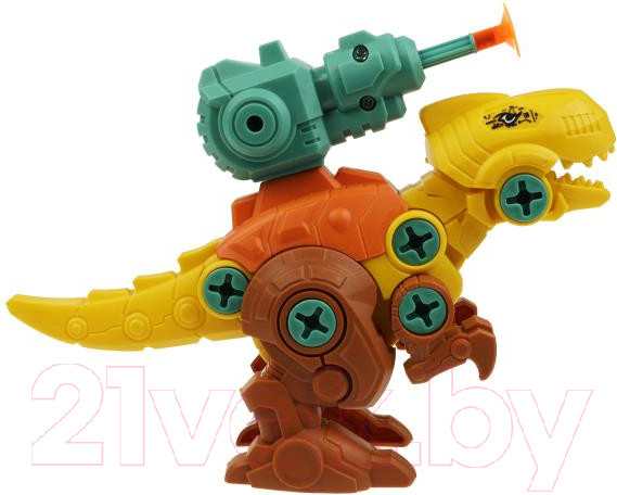 Изображение товара Игрушка-конструктор Город мастеров С отверткой динозавр с пушкой / 42003-KY