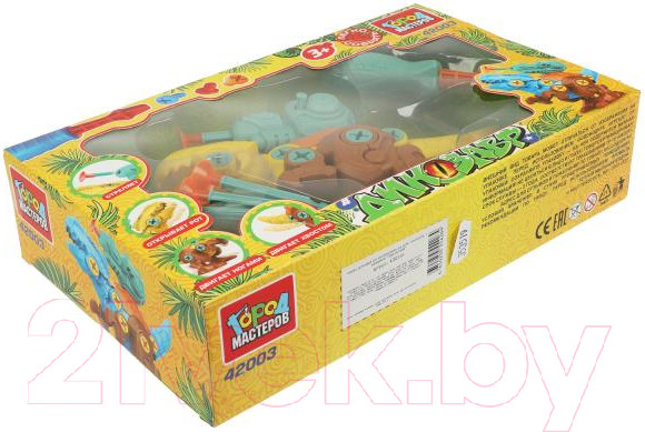 Изображение товара Игрушка-конструктор Город мастеров С отверткой динозавр с пушкой / 42003-KY