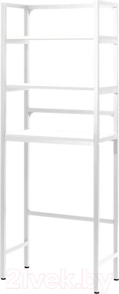 Изображение товара Стеллаж Millwood Венеция 2 35x60x181.8 (белый/металл белый)