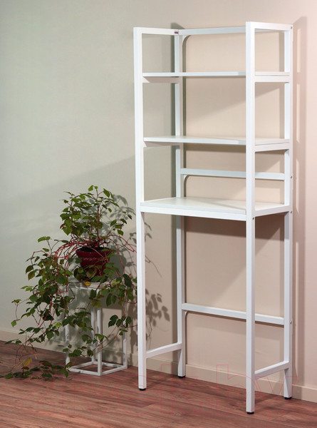 Изображение товара Стеллаж Millwood Венеция 2 35x60x181.8 (белый/металл белый)
