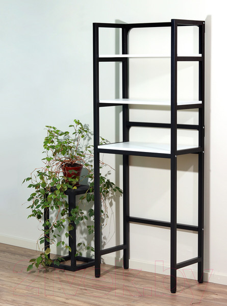 Изображение товара Стеллаж Millwood Венеция 2 35x60x181.8 (белый/металл черный)