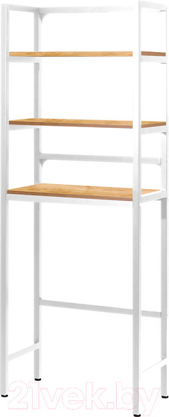 Изображение товара Стеллаж Millwood Венеция 2 35x60x181.8 (дуб золотой Craft/металл белый)