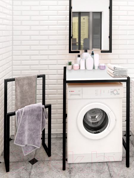 Изображение товара Стеллаж Millwood Венеция 3 70x60x96 (белый/металл черный)