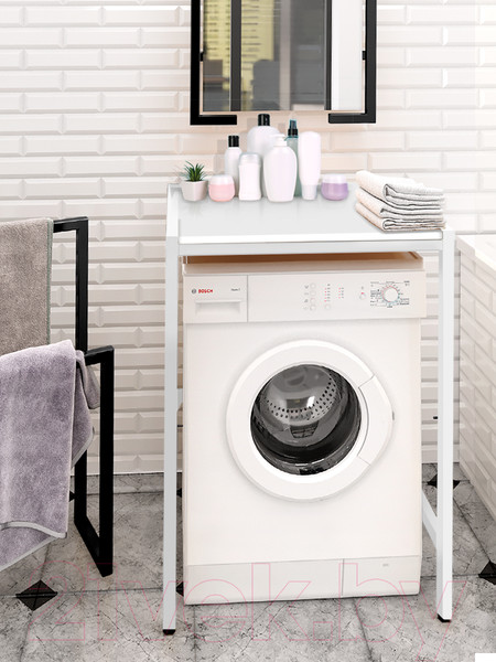 Изображение товара Стеллаж Millwood Венеция 3 70x60x96 (белый/металл белый)