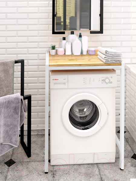 Изображение товара Стеллаж Millwood Венеция 3 70x60x96 (дуб золотой Craft/металл белый)