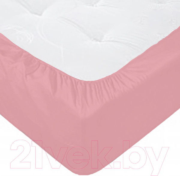 Изображение товара Простыня Luxsonia Поплин на резинке 80x200 / Мр0040-6 (брусника)