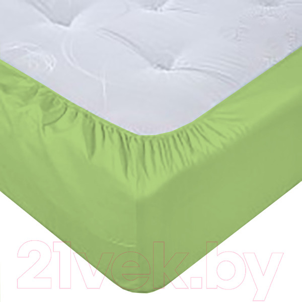 Изображение товара Простыня Luxsonia Поплин на резинке 80x200 / Мр0040-16 (мохито)