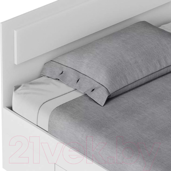 Изображение товара Двуспальная кровать Mio Tesoro Абрау с ящиками 160x200 (белый)