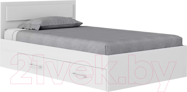 Изображение товара Двуспальная кровать Mio Tesoro Абрау с ящиками 160x200 (белый)