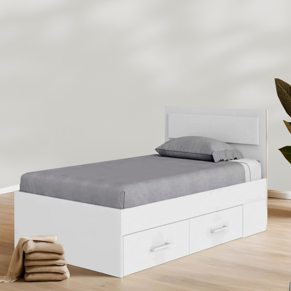 Изображение товара Двуспальная кровать Mio Tesoro Абрау с ящиками 160x200 (белый)