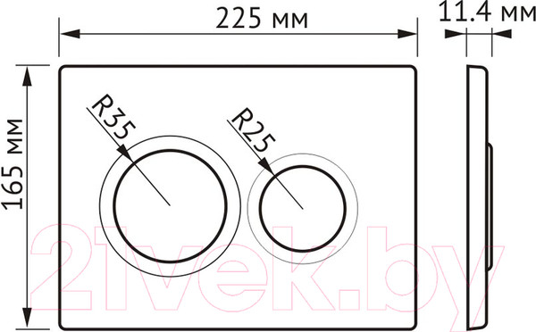 Изображение товара Унитаз подвесной с инсталляцией Berges Ego XL Rimless / 043303 (с сиденьем и кнопкой смыва)