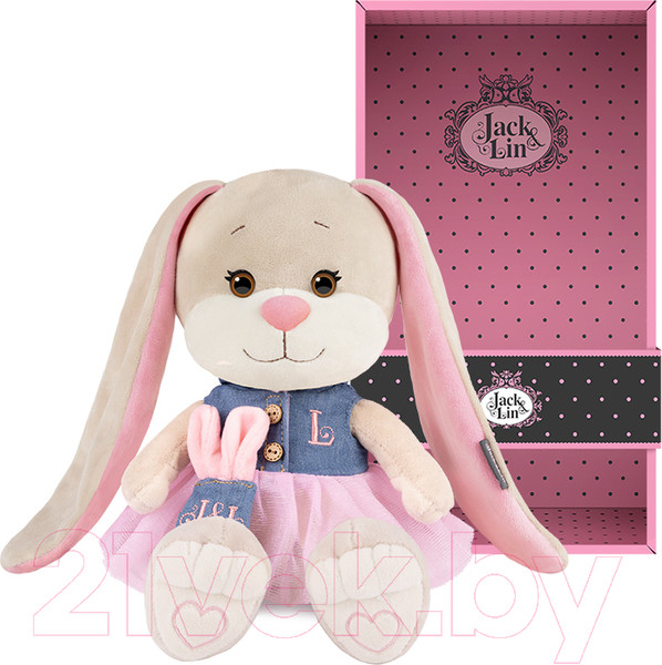 Изображение товара Мягкая игрушка Jack&Lin Зайка Лин в сине-розовом платье / JL-02202313-20