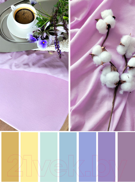 Изображение товара Простыня Luxsonia Трикотаж на резинке 160x200 / Мр0010-37 (лиловый)