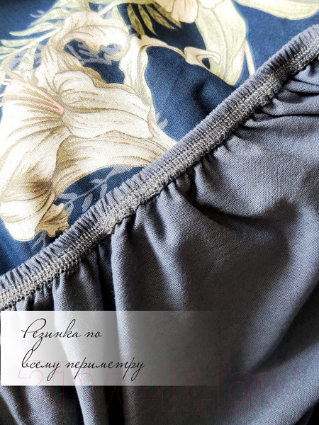 Изображение товара Простыня Luxsonia Трикотаж на резинке 180x200 / Мр0010-25 (графит)