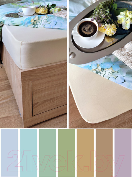 Изображение товара Простыня Luxsonia Трикотаж на резинке 180x200 / Мр0010-22 (кремовый)