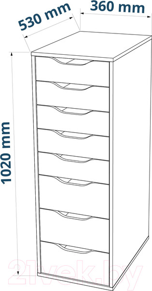 Изображение товара Комод Mio Tesoro Ингар 8 (белый)