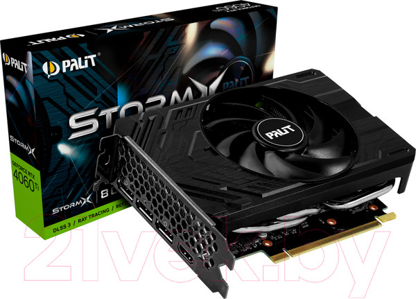Изображение товара Видеокарта Palit GeForce RTX 4060 Ti StormX 8GB GDDR6 (NE6406T019P1-1060F)
