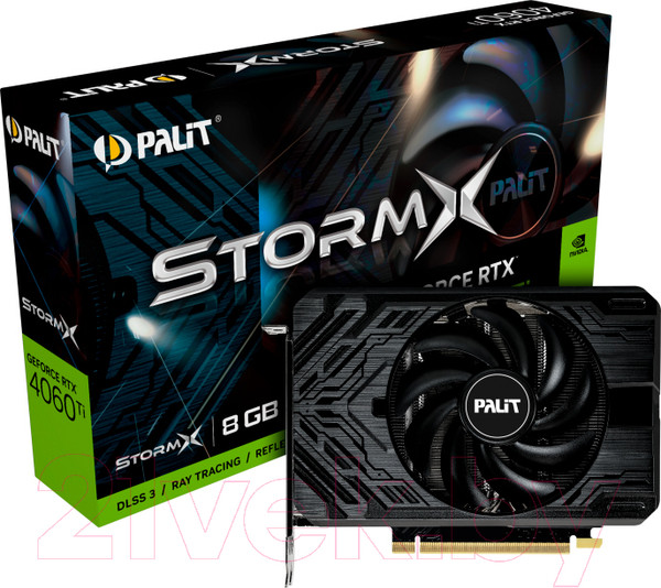 Изображение товара Видеокарта Palit GeForce RTX 4060 Ti StormX 8GB GDDR6 (NE6406T019P1-1060F)