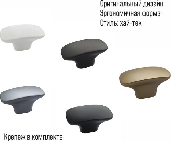 Изображение товара Ручка для мебели Trodos 2063K сплав ЦАМ (белый матовый)