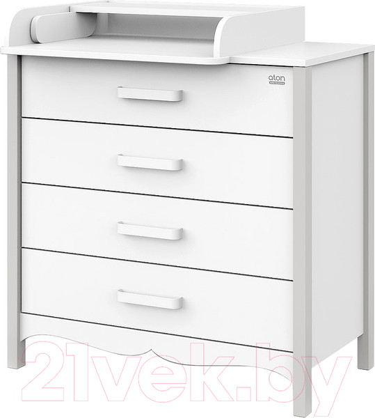 Изображение товара Комод Атон Felix (белый/серый камень)