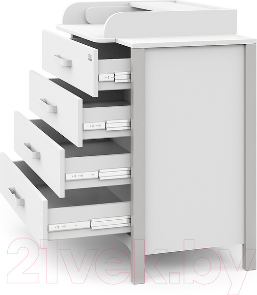 Изображение товара Комод Атон Felix (белый/серый камень)