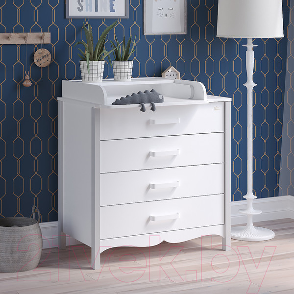 Изображение товара Комод Атон Felix (белый/серый камень)