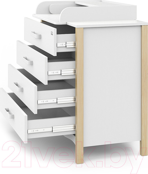 Изображение товара Комод Атон Felix (белый/натуральный)