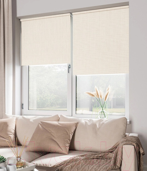 Изображение товара Рулонная штора LEGRAND Блэкаут Вестерн 80.5x175 / 58112892 (молочный)