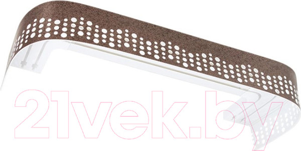 Изображение товара Карниз для штор LEGRAND Паон 2.4 с фигурным багетом 2р / 58077207 (тауп)