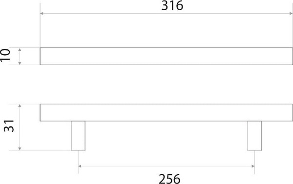 Изображение товара Ручка для мебели Trodos 8925 D10х256-316мм (сталь, хром)