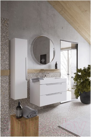 Изображение товара Шкаф-полупенал для ванной Aqwella Cube / CUB0503W