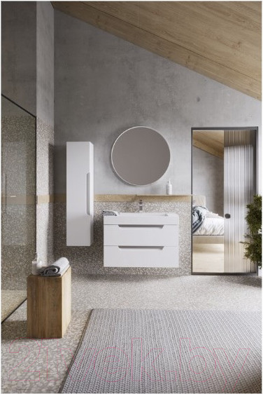 Изображение товара Шкаф-полупенал для ванной Aqwella Cube / CUB0503W