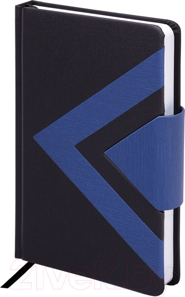 Изображение товара Ежедневник Brauberg Waves / 114453 (160л, черный/синий)
