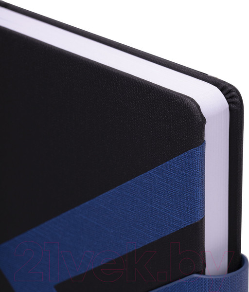 Изображение товара Ежедневник Brauberg Waves / 114453 (160л, черный/синий)