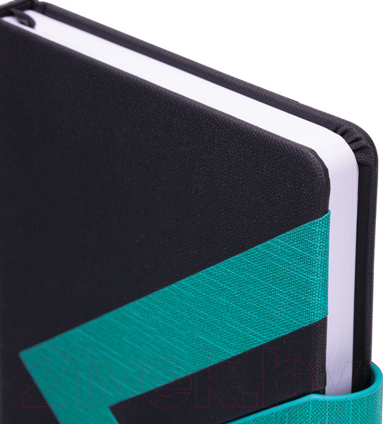 Изображение товара Ежедневник Brauberg Waves / 114454 (160л, черный/бирюзовый)