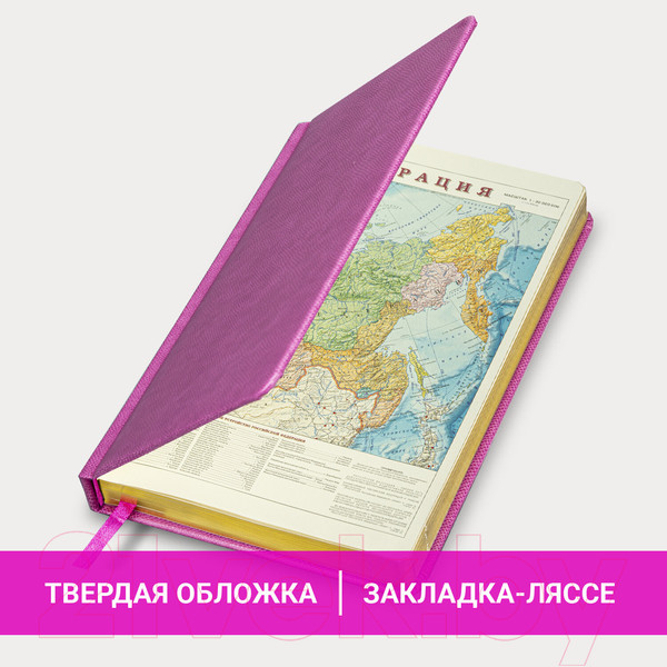 Изображение товара Ежедневник Brauberg Iguana / 114456 (160л, розовый)