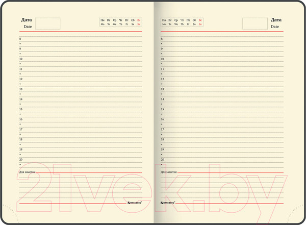 Изображение товара Ежедневник Brauberg Iguana / 114457 (160л, темно-зеленый)