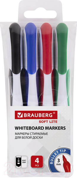 Изображение товара Набор маркеров Brauberg Soft Lite / 152107 (4цв)