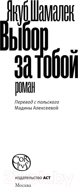 Изображение товара Книга АСТ Выбор за тобой (Шамалек Я.)