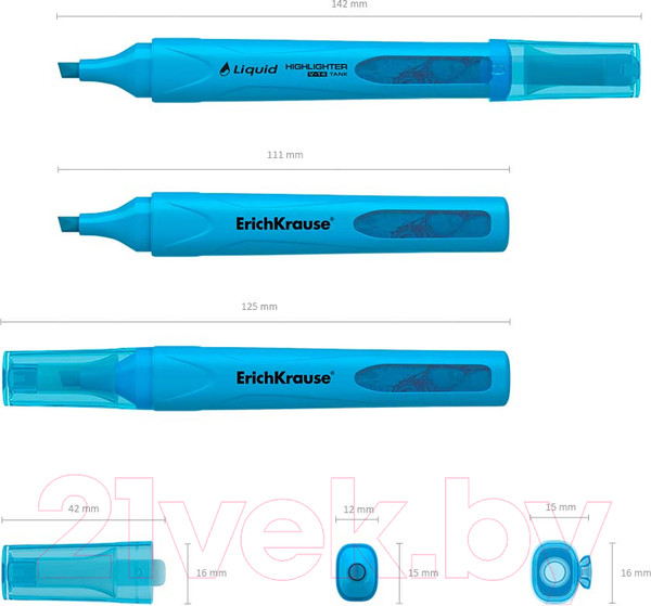 Изображение товара Набор маркеров Erich Krause Liquid Visioline V-14 Neon / 58359 (4цв)
