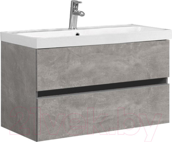 Изображение товара Тумба под умывальник Belux Париж НП90-02 (31, бетон чикаго/светло-серый)