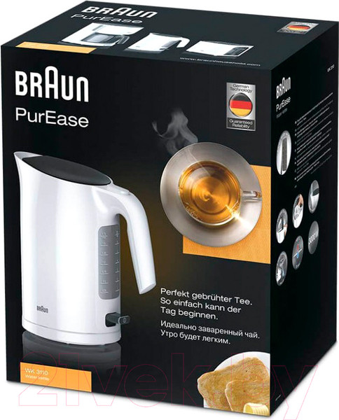 Изображение товара Электрочайник Braun PurEase WK 3110 WH