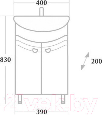 Изображение товара Тумба под умывальник Onika Манго 40.11 (104002)