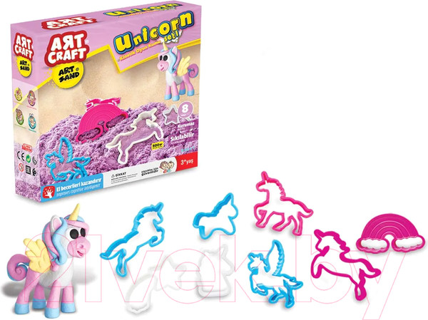Изображение товара Набор для лепки Art Sand Единороги / 03611 (500г)