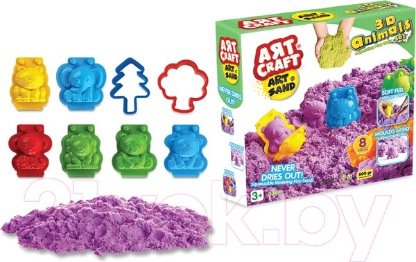 Изображение товара Набор для лепки Art Sand Любимые животные / 03612 (500г)