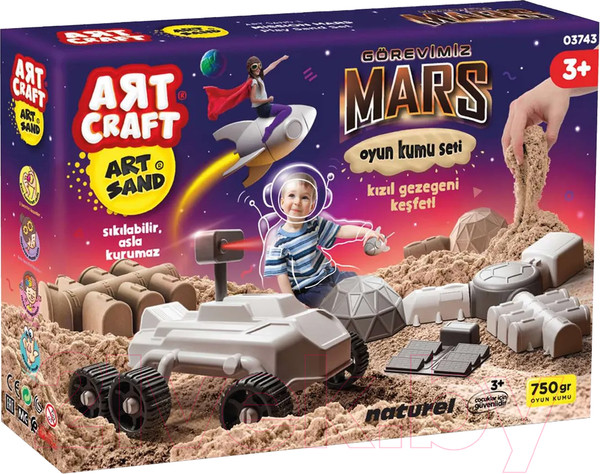Изображение товара Набор для лепки Art Sand Миссия на Марс / 03743 (750г)