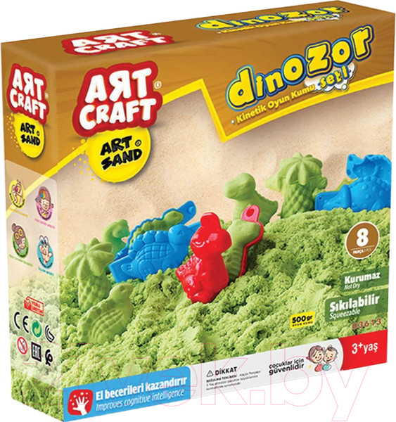Изображение товара Набор для лепки Art Sand Парк динозавров / 03613 (500г)