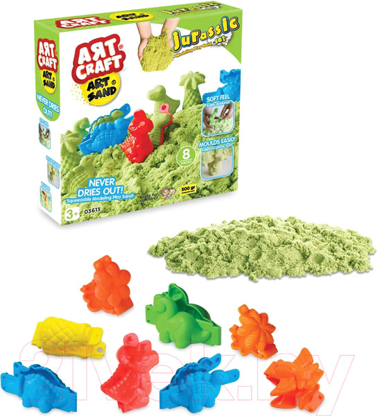 Изображение товара Набор для лепки Art Sand Парк динозавров / 03613 (500г)