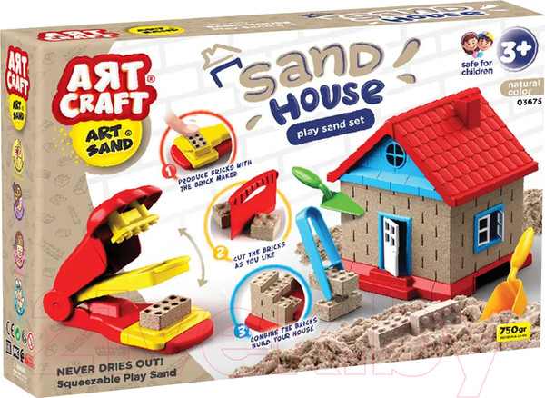 Изображение товара Набор для лепки Art Sand Строим дом / 03675 (750г)