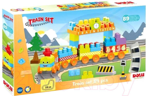 Изображение товара Конструктор Dolu Train Blocks / 5082 (89эл)